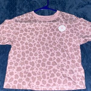 Converse, pink, cheetah print shirt